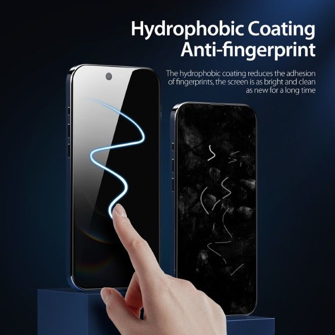 Dux Ducis - iPhone 16e Schutzglas - aus gehärtetem Glas - mit Sichtschutz - Privacy - schwarz