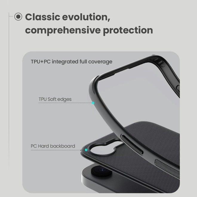 Nillkin - iPhone 16e Hülle - Kunststoff Case - Super Frosted Shield Pro Series - schwarz