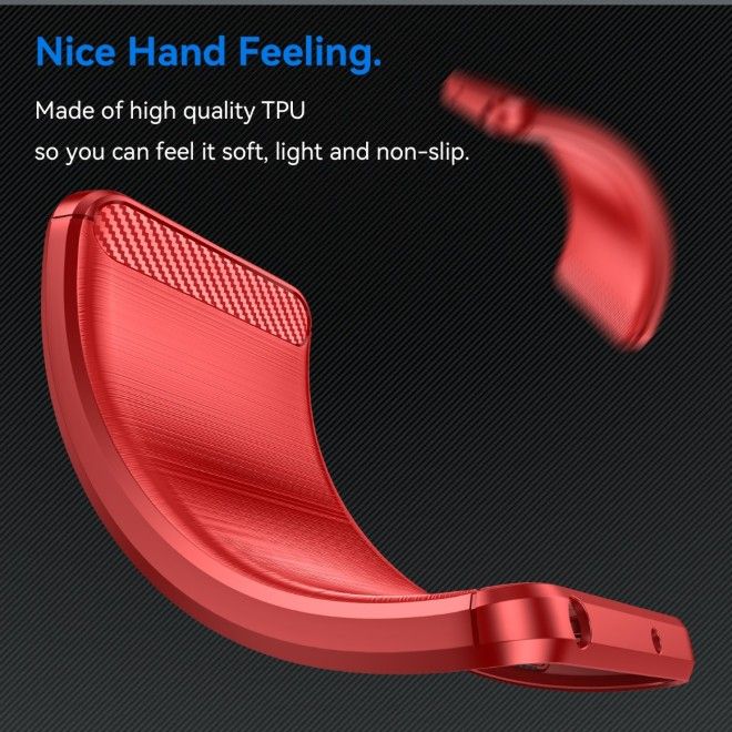 iPhone 17e / 16e Handyhülle - Carbon Fiber TPU Softcase Series - rot