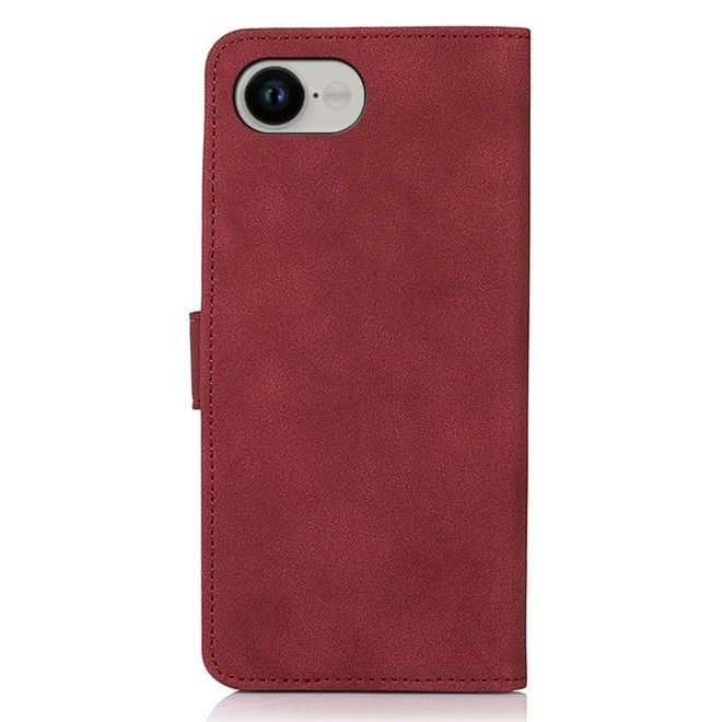 iPhone 17e / 16e Handy Hülle - Classic II Leder Bookcover Series - rot