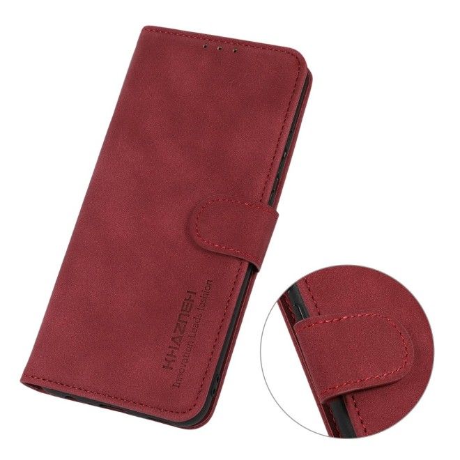 iPhone 17e / 16e Handy Hülle - Classic II Leder Bookcover Series - rot