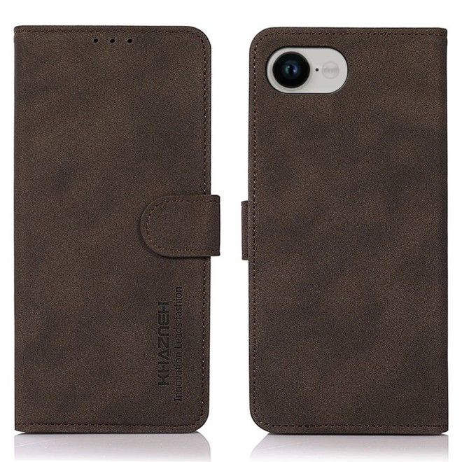 Étui pour iPhone 17e / 16e - Collection Classic II en cuir façon livre - Marron