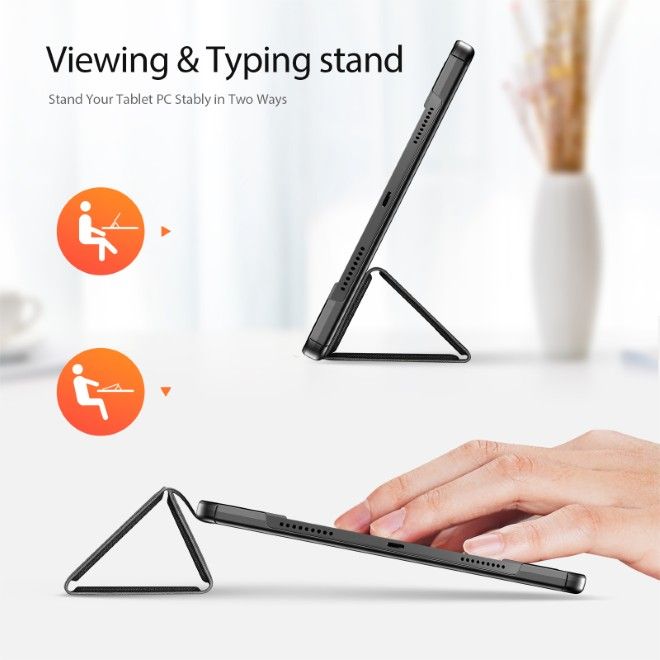 Dux Ducis - Lenovo Idea Tab Pro 12.7 Hülle - Leder Smart Flip Case - Domo Series - schwarz