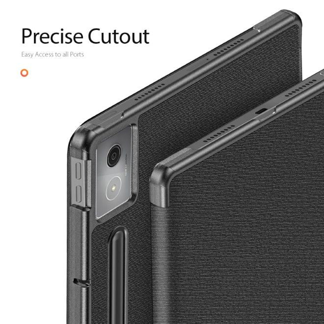 Dux Ducis - Lenovo Idea Tab Pro 12.7 Hülle - Leder Smart Flip Case - Domo Series - schwarz
