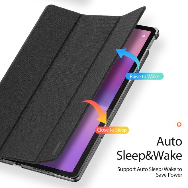 Dux Ducis - Lenovo Idea Tab Pro 12.7 Hülle - Leder Smart Flip Case - Domo Series - schwarz
