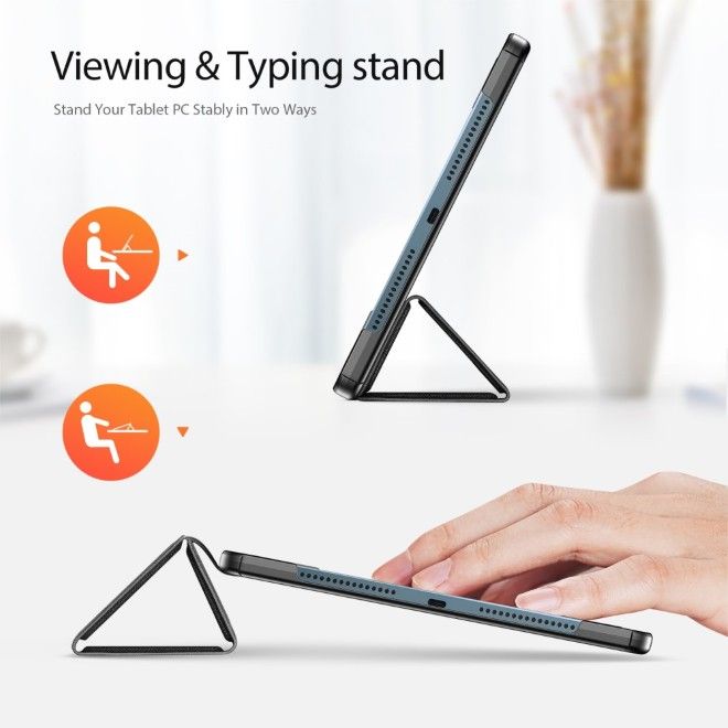 Dux Ducis - Lenovo Yoga Tab Plus 12.7 Hülle - Leder Smart Flip Case - Domo Series - schwarz