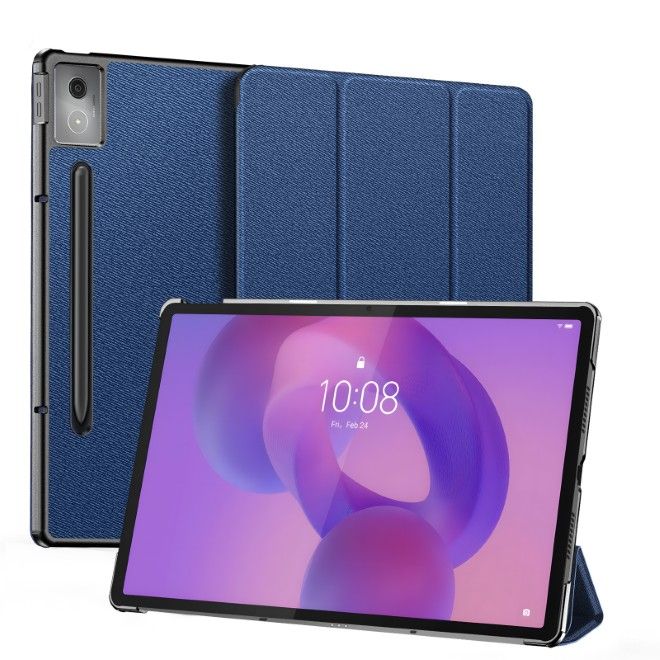 Dux Ducis - Lenovo Idea Tab Pro 12.7 Hülle - Leder Smart Flip Case - Domo Series - blau