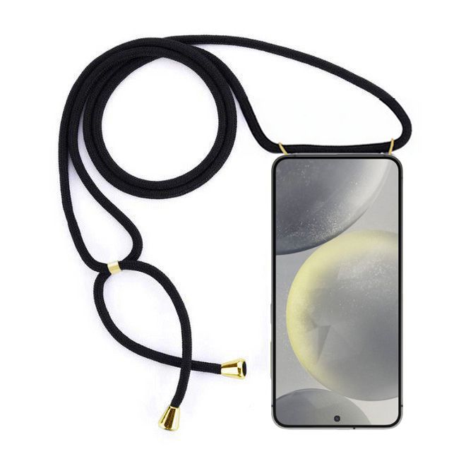 MU Style - Samsung Galaxy S24 Phone Necklace - TPU Crossbody Case - Original Series - Transparent/Black