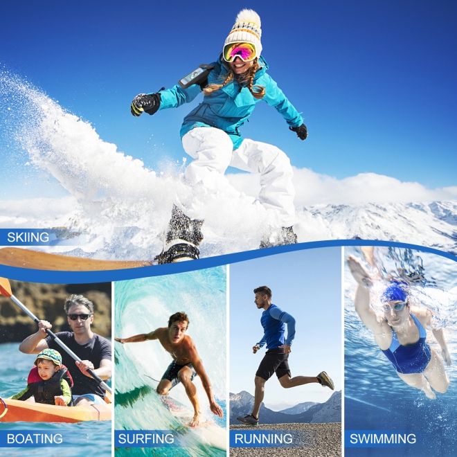 2in1 Universelle Wasserdichte Umhängetasche & Sport Armband für Smartphones bis 7" - schwarz