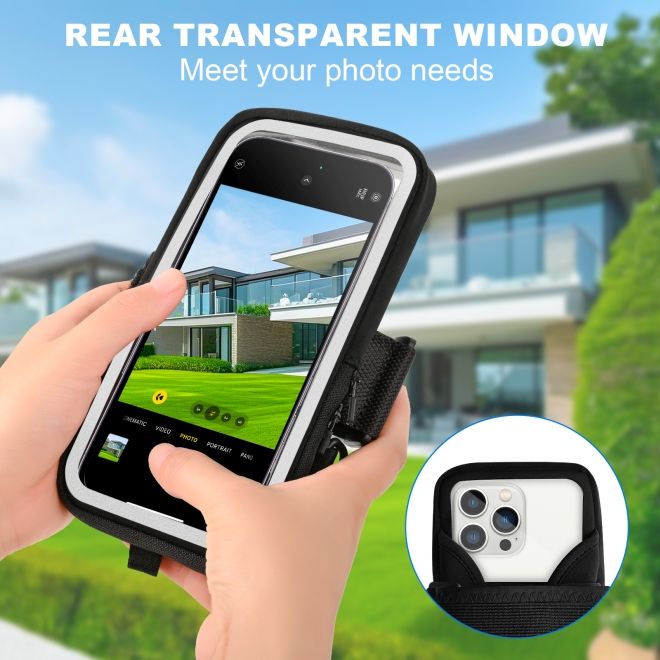 2in1 Universal Sport Armband & Umhängetasche für Smartphones bis 6.9" (max. 170 x 90 mm) - neongrün/schwarz