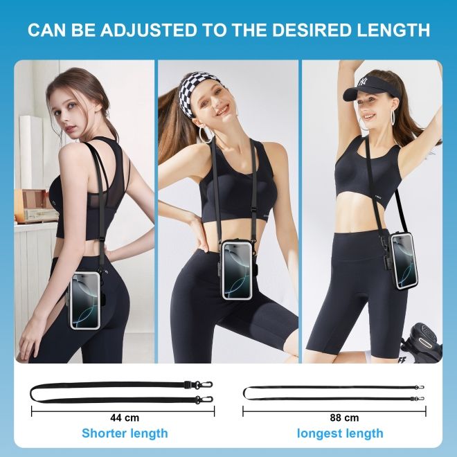 2in1 Universal Sport Armband & Umhängetasche für Smartphones bis 6.9" (max. 170 x 90 mm) - neongrün/schwarz