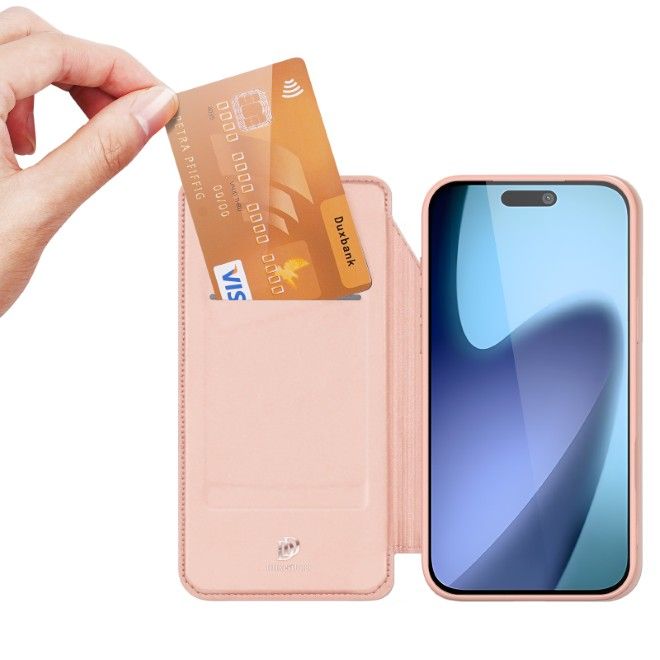 Dux Ducis - iPhone 17 Hülle - Handy Bookcover - Skin Pro Series - rosa