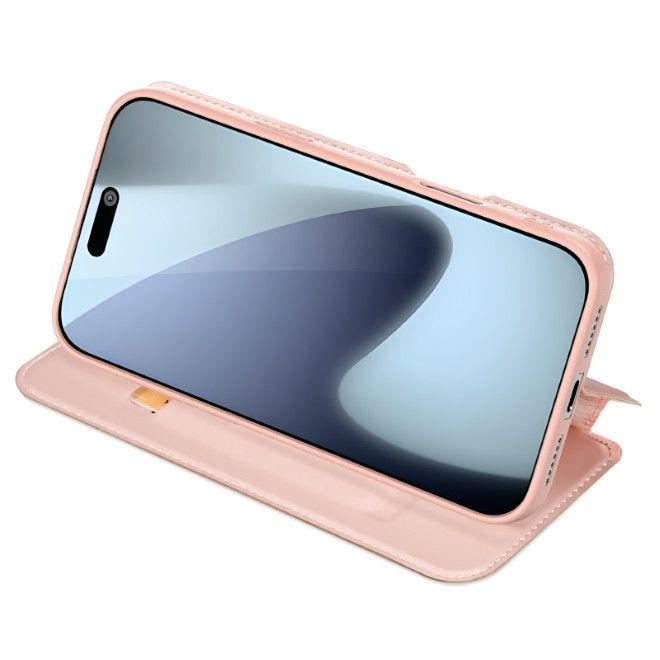 Dux Ducis - iPhone 17 Pro Hülle - Handy Bookcover - Skin Pro Series - rosa
