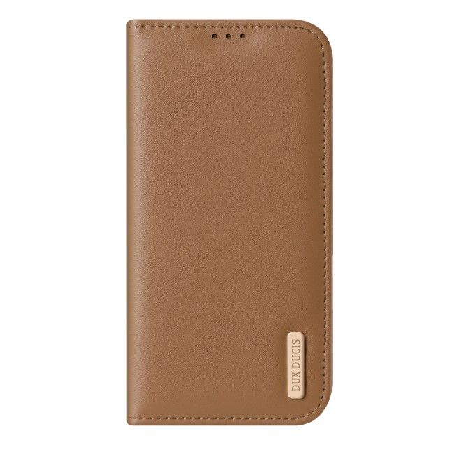 Dux Ducis - iPhone 17 Hülle - Handy Leder Case - Hivo Series - braun