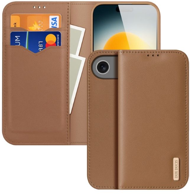 Dux Ducis - iPhone Air Hülle - Handy Leder Case - Hivo Series - braun