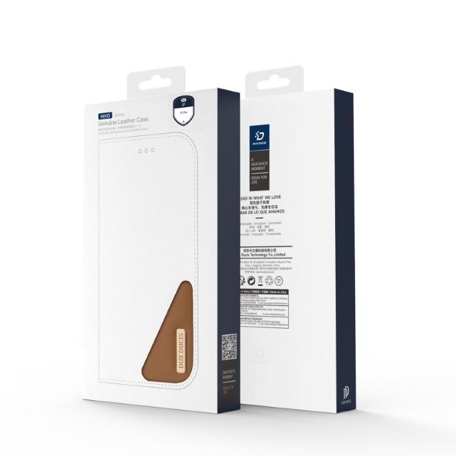 Dux Ducis - iPhone 17 Pro Hülle - Handy Leder Case - Hivo Series - braun