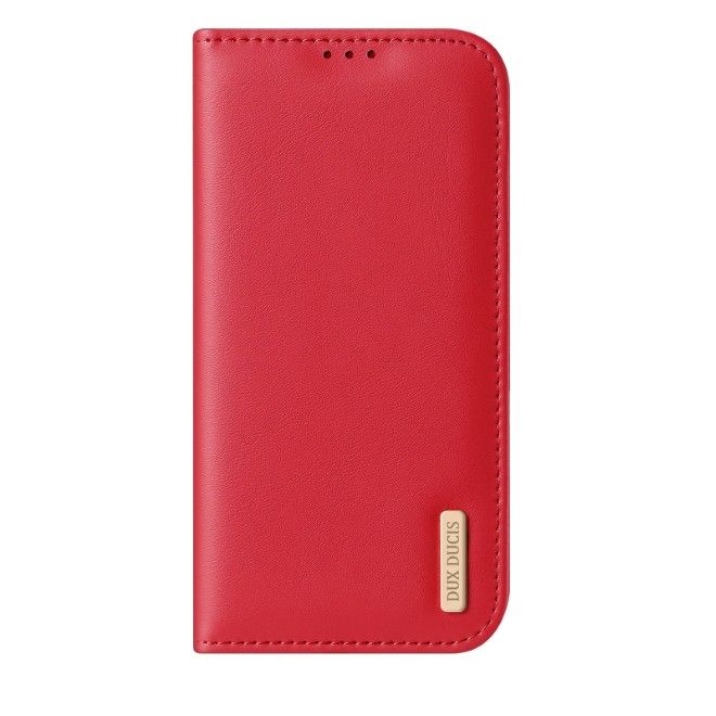 Dux Ducis - iPhone 17 Pro Hülle - Handy Leder Case - Hivo Series - rot