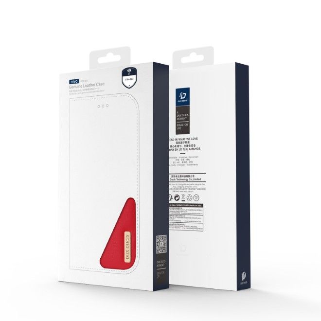 Dux Ducis - iPhone 17 Pro Max Hülle - Handy Leder Case - Hivo Series - rot