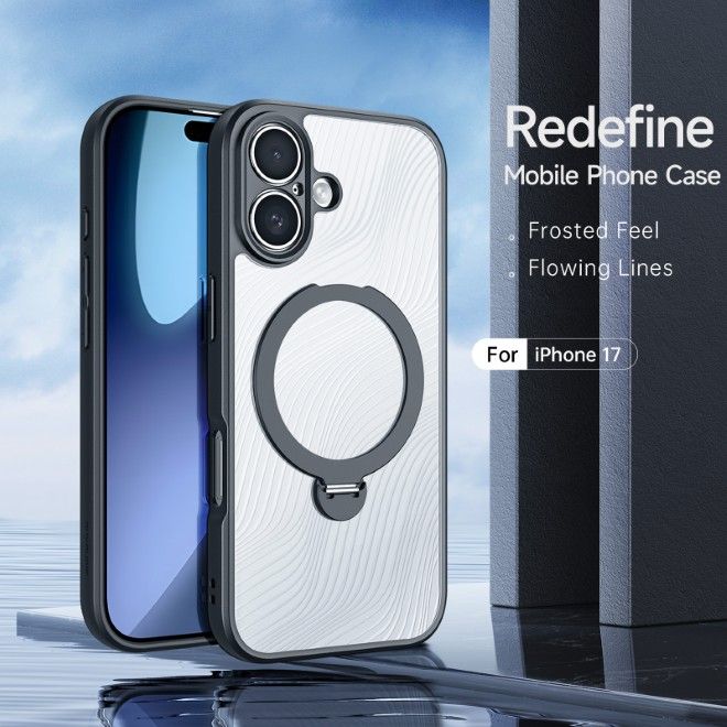 Dux Ducis - iPhone 17 Hülle - Hardcase - MagSafe - mit Standfunktion - Aimo Mag Stand Series - schwarz