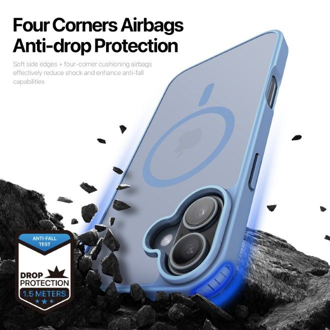 Dux Ducis - iPhone 17 Hülle - TPU und PC Hardcase - MagSafe kompatibel - Yind Series - hellblau