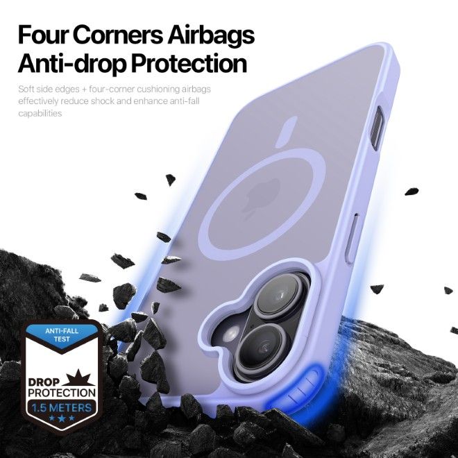 Dux Ducis - iPhone 17 Hülle - TPU und PC Hardcase - MagSafe kompatibel - Yind Series - hellpurpur