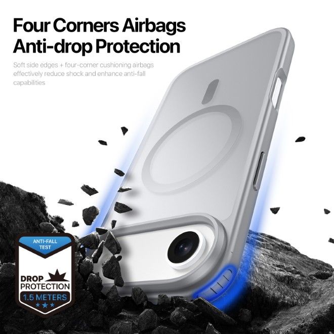 Dux Ducis - iPhone Air Hülle - TPU und PC Hardcase - MagSafe kompatibel - Yind Series - grau