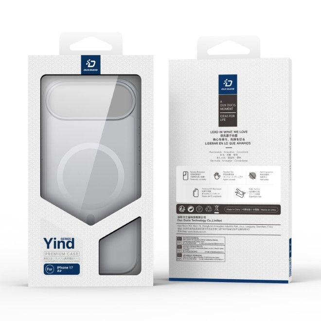 Dux Ducis - iPhone Air Hülle - TPU und PC Hardcase - MagSafe kompatibel - Yind Series - grau