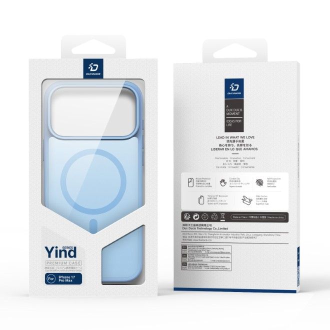 Dux Ducis - iPhone 17 Pro Max Hülle - TPU und PC Hardcase - MagSafe kompatibel - Yind Series - hellblau