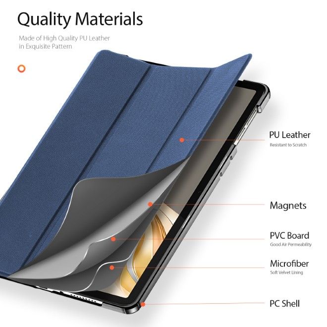 Dux Ducis - Honor Pad X9a / X9 11.5 Hülle - Leder Smart Flip Case - Domo Series - blau