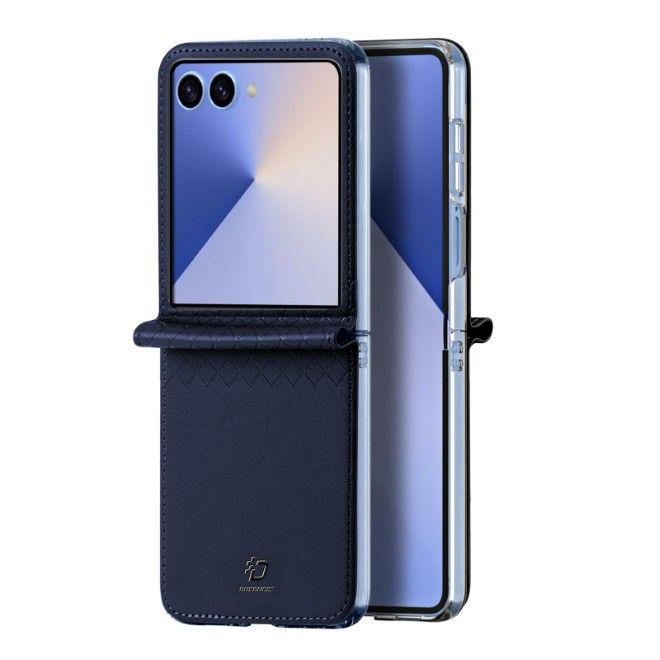 Dux Ducis - Samsung Galaxy Z Flip7 Hülle - Leder Case - Bril Series - blau