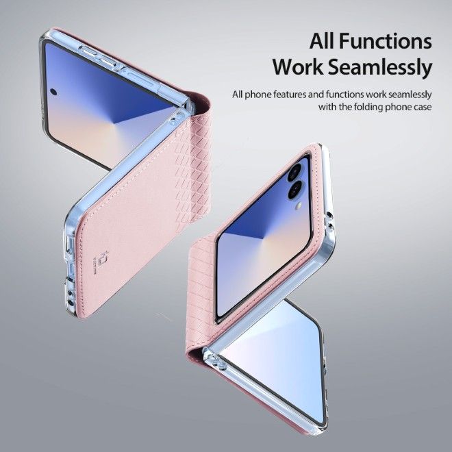 Dux Ducis - Samsung Galaxy Z Flip7 Hülle - Leder Case - Bril Series - rosa