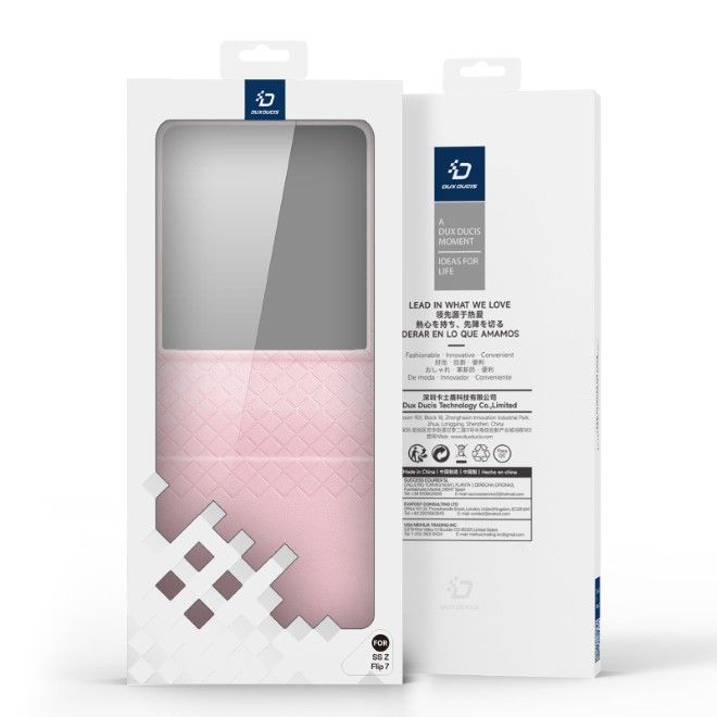 Dux Ducis - Samsung Galaxy Z Flip7 Hülle - Leder Case - Bril Series - rosa