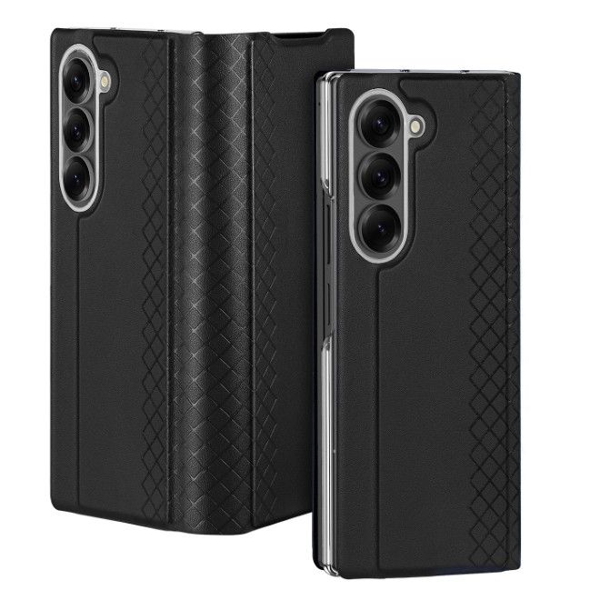 Dux Ducis - Samsung Galaxy Z Fold7 Hülle - Leder Case - Bril Series - schwarz