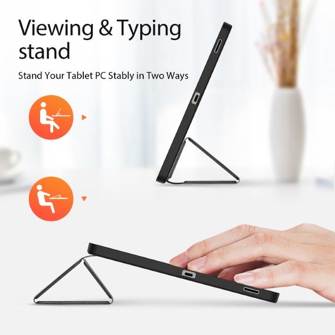 Dux Ducis - Samsung Galaxy Tab S10 FE+ Hülle - Leder Smart Flip Case - Domo Series - schwarz