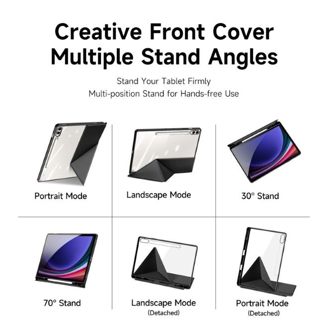 Dux Ducis - Samsung Galaxy Tab S10 FE+ Hülle - Leder Bookcover - Magi Series - schwarz