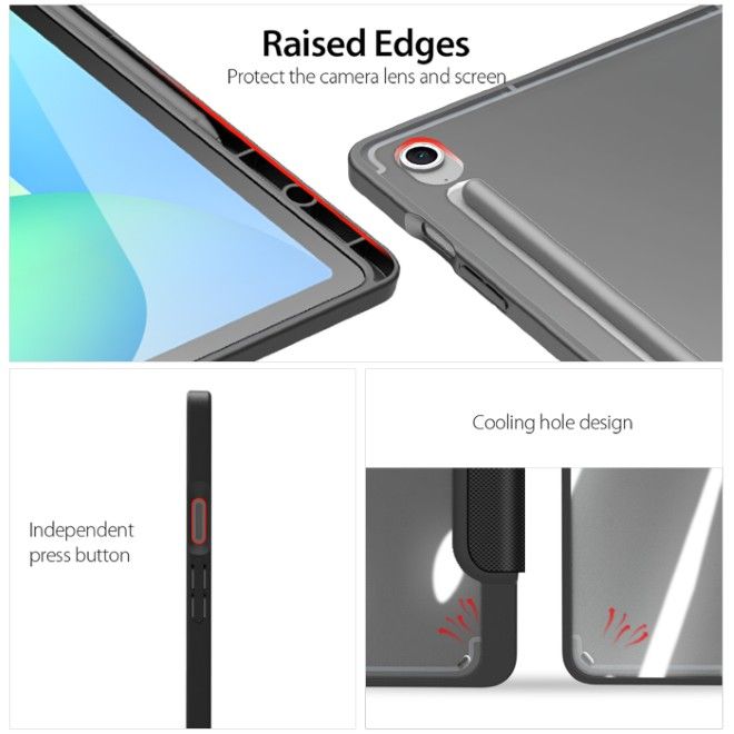 Dux Ducis - Samsung Galaxy Tab S10 FE+ Hülle - Leder Bookcover - Toby Series - schwarz