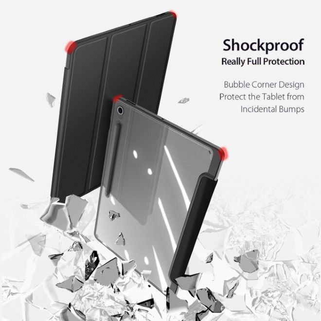 Dux Ducis - Samsung Galaxy Tab S10 FE+ Hülle - Leder Bookcover - Toby Series - schwarz