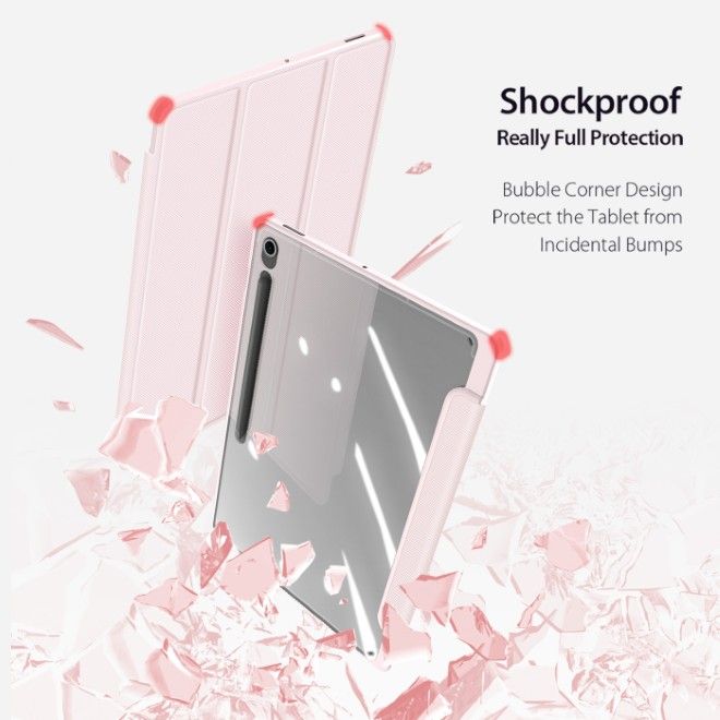 Dux Ducis - Samsung Galaxy Tab S10 FE+ Hülle - Leder Bookcover - Toby Series - pink