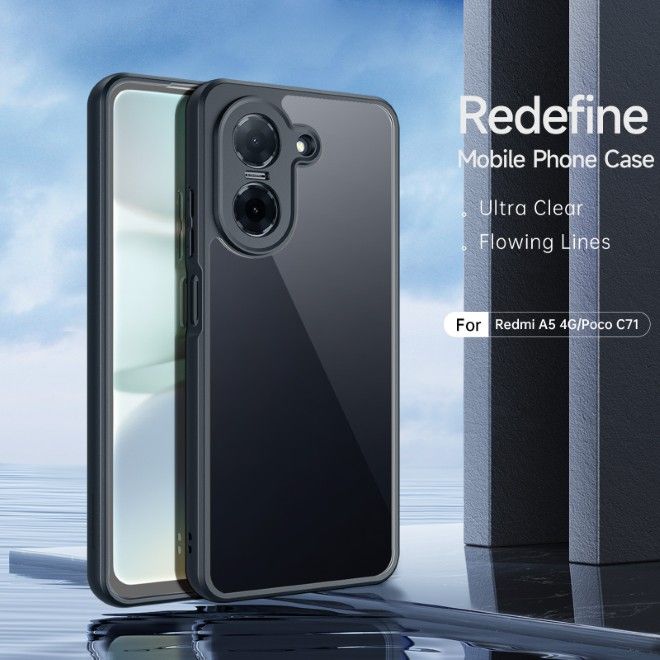 Dux Ducis - Xiaomi Redmi A5 4G / Poco C71 Hülle - Hardcase - Aimo Series - transparent/schwarz