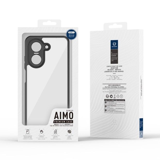 Dux Ducis - Xiaomi Redmi A5 4G / Poco C71 Hülle - Hardcase - Aimo Series - transparent/schwarz
