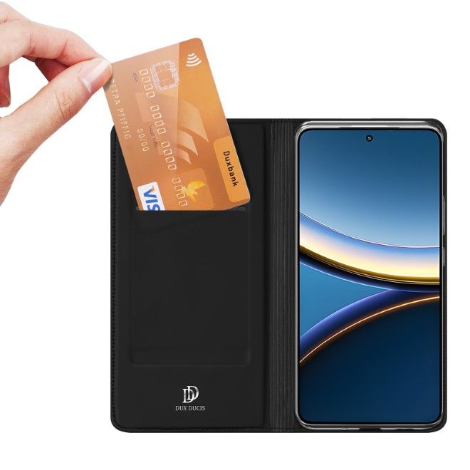 Dux Ducis - Xiaomi Poco F7 Pro Hülle - Handy Bookcover - Skin Pro Series - schwarz