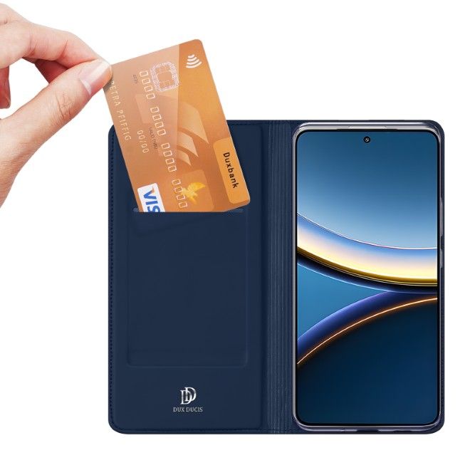 Dux Ducis - Xiaomi Poco F7 Pro Hülle - Handy Bookcover - Skin Pro Series - blau