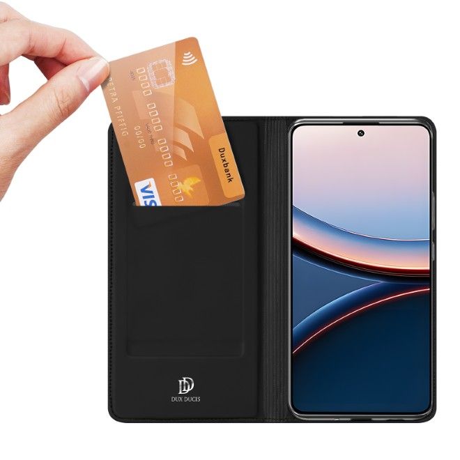 Dux Ducis - Xiaomi Poco F7 Ultra Hülle - Handy Bookcover - Skin Pro Series - schwarz