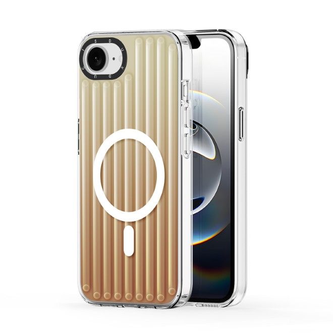 Dux Ducis - iPhone 16e Hülle - PET, TPU und PC Hardcase - mit MagSafe - Zest Series - gold