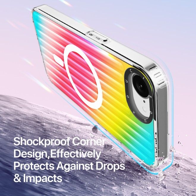 Dux Ducis - iPhone 16e Hülle - PET, TPU und PC Hardcase - mit MagSafe - Zest Series - Rainbow