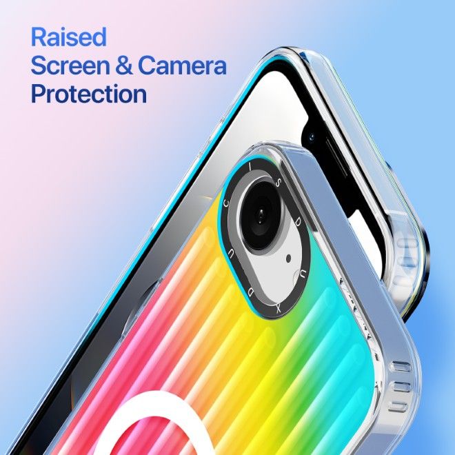 Dux Ducis - iPhone 16e Hülle - PET, TPU und PC Hardcase - mit MagSafe - Zest Series - Rainbow