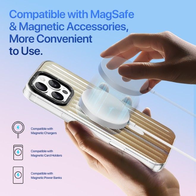 Dux Ducis - iPhone 16 Pro Hülle - PET, TPU und PC Hardcase - mit MagSafe - Zest Series - gold