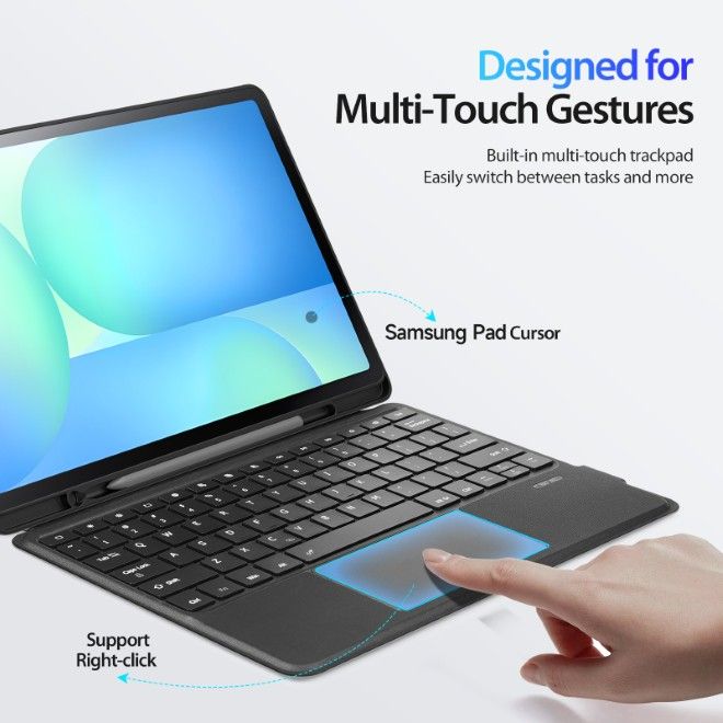 Dux Ducis - Samsung Galaxy Tab S10 FE+ Tastatur Hülle - Keyboard Case - DK Series - schwarz