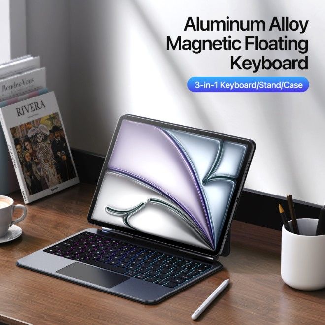 Dux Ducis - iPad Air 11 (2025/2024/2022/2020) / iPad Pro 11 (2022/2021/2020/2018) Tastatur Hülle - Keyboard Case - MK Pro Series - schwarz