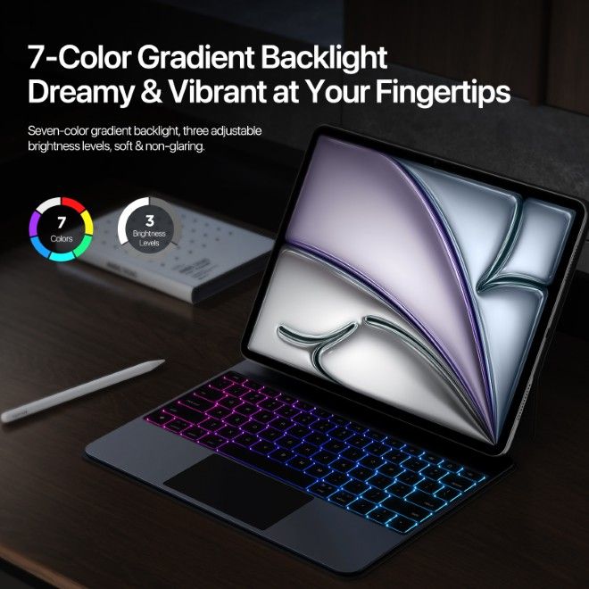 Dux Ducis - iPad Air 11 (2025/2024/2022/2020) / iPad Pro 11 (2022/2021/2020/2018) Tastatur Hülle - Keyboard Case - MK Pro Series - schwarz